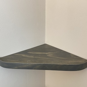 Pentagonal Corner Shelf with Rim: Wood Floating Shelf (10.25&#39;&#39;)