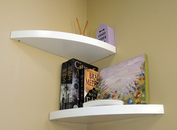 Mensole Angolari Galleggianti 3 Ripiani - Scaffale Da Parete Per Camera, Bagno, Cucina O Ufficio