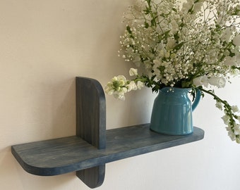 Floating Functional Farmhouse Rustic Wooden Shelf, White Bathroom shelves, Industrial Picture Ledge Shelf, Hallway Shelves,Shelf Handcrafted