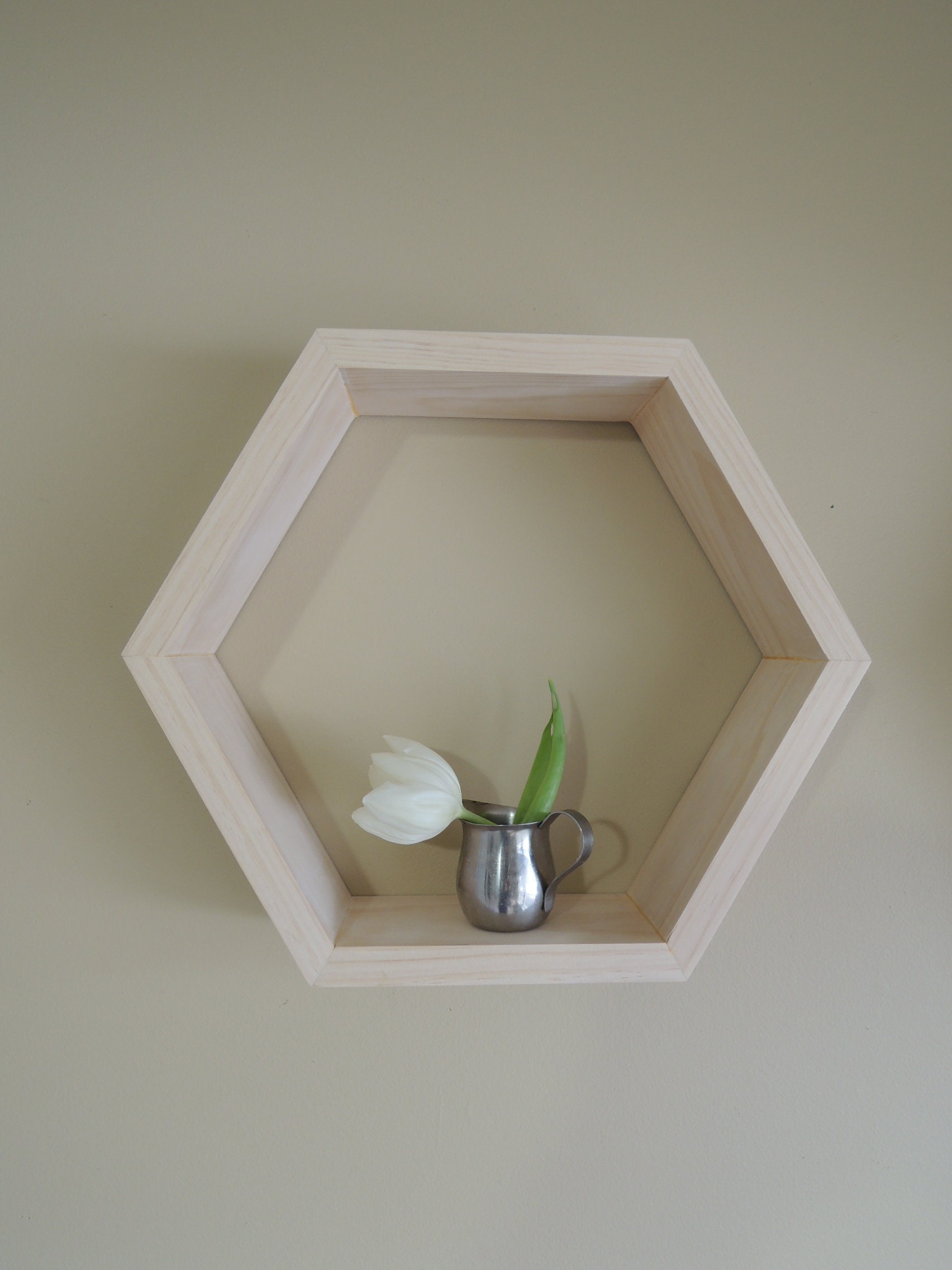 Hexagon Shelves on Wall Beehive Bee Shelf Decor Wood Etsy