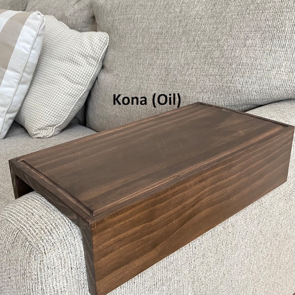 Custom Wood Sofa Arm Table: Couch Tray, Simply Rest Table Wrap, AmazingNextDoor