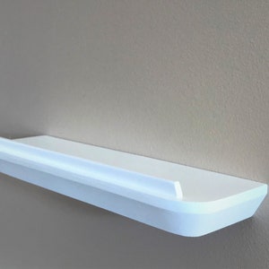 Solid Wood Floating Shelf: Kids Art Display Ledge