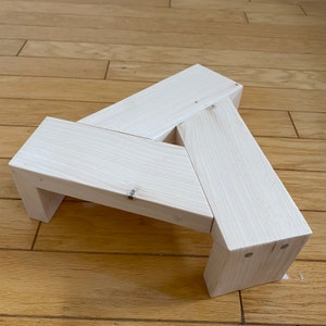 Handmade Wood Plant Stand: Solid Wood Stool, Accent Table (4&#39; High)
