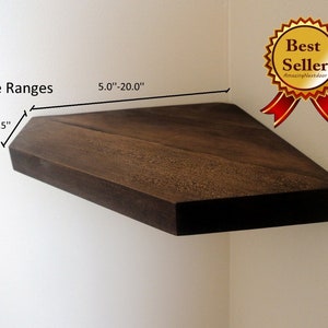 Pentagonal Big W Corner Shelf Corner Nightstand Floating Rustic Shelves for Camera Speaker Custom Furniture Home Office Computer Table Decor