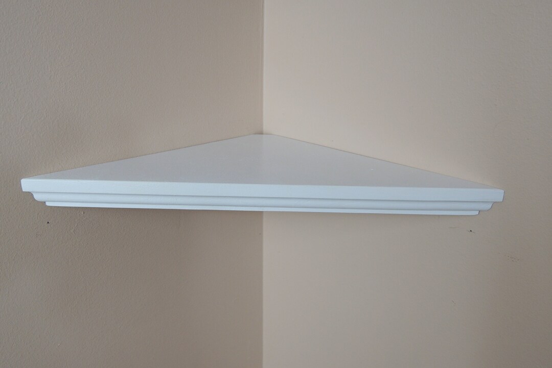 Corner Shelf Triangle Shelf With Milling, Wall Shelf Storage, Home