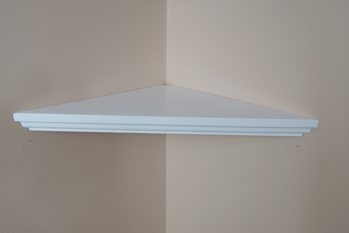 Corner Shelf Triangle Shelf with milling Wall Shelf Storage Etsy