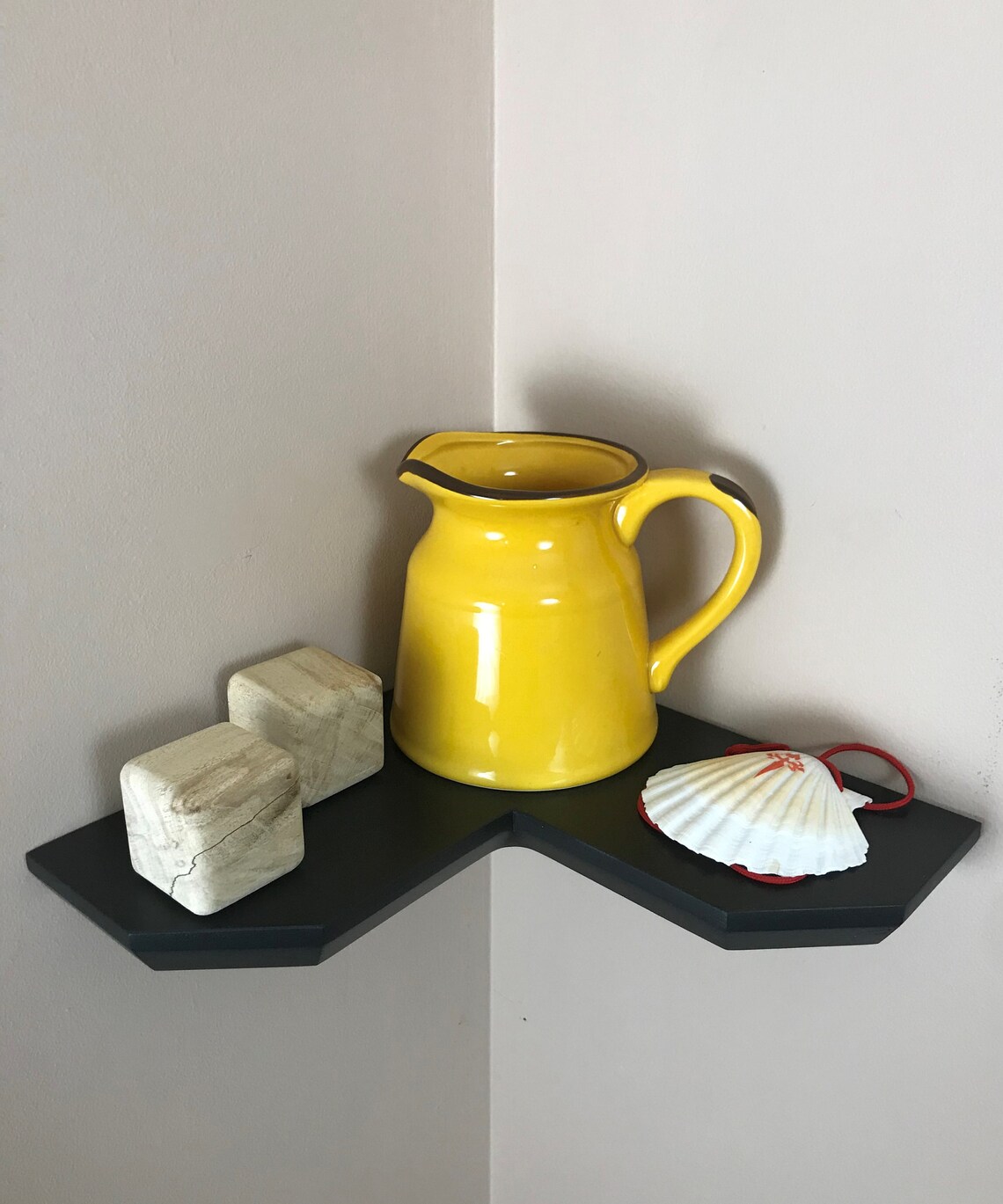 Corner Floating Shelf Heart Wooden Shelves Ready to Ship Etsy