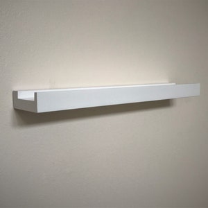 Solid Wood Picture Ledge: Extra-Deep Floating Display Shelf