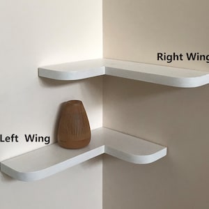 White floating corner shelves outlet