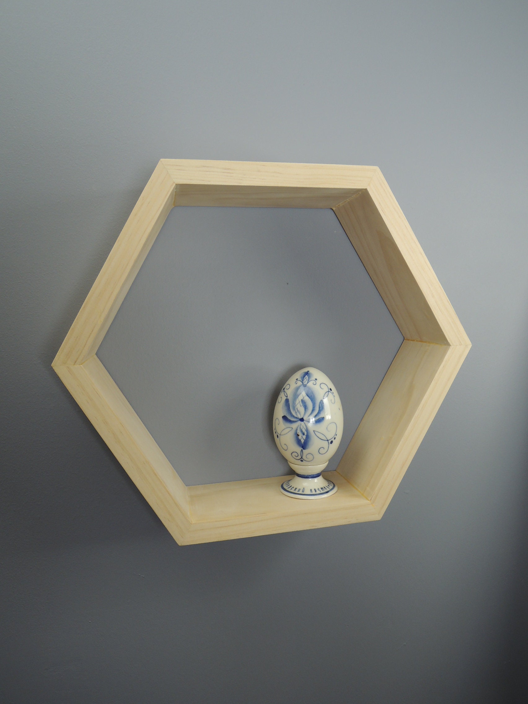 Hexagon Shelves on Wall Beehive Bee Shelf Decor Wood Etsy