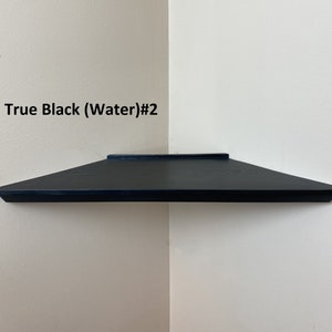 Trapezoidal Corner Shelf: Wooden Floating Shelf with Barrier
