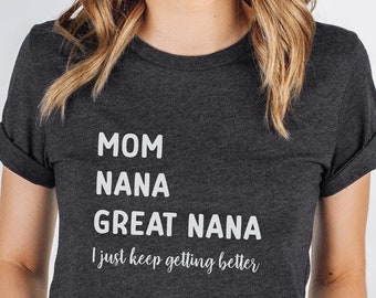 nana shirts, nana birthday gift, nana shirt, gift for nana, new grandma shirt, nana gifts, grammy shirt, grandma t shirt, mothers day shirt