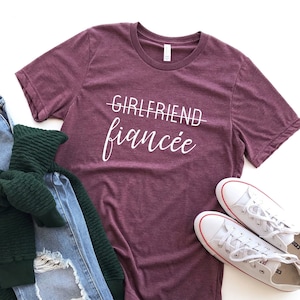 fiancee shirt fiance shirt couples engagement engagement shirt girlfriend fiancee engaged shirt bachelorette shirt engagement image 1