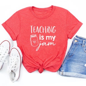 TEACHING IS MY JAM Shirt, I Love To Teach Teachers Gift TEACHING IS MY JAM Shirt, I Love To Teach Teachers Gift
