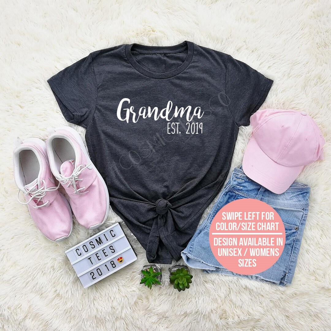 Grandma Est Shirt Grandma Shirt Grandma Established Etsy