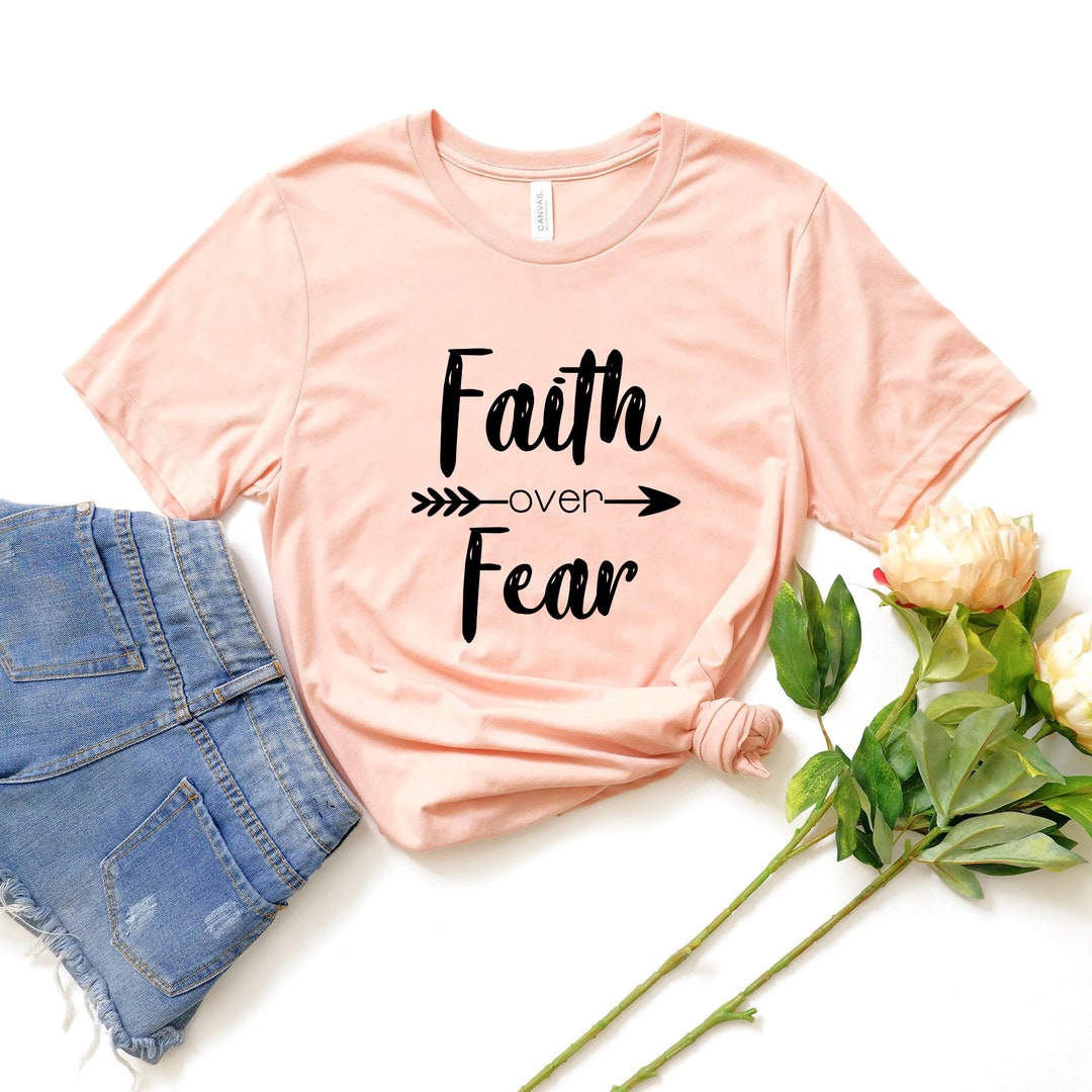 Faith Over Fear Shirt - Christian Shirt - Christian Gift - Jesus Shirt ...