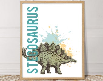 Dinosaur printable wall art, T-Rex, printable dinosaur poster, boys dinosaur decor