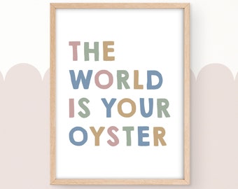 The world is your oyster, Girls Room Decor, Fairytale