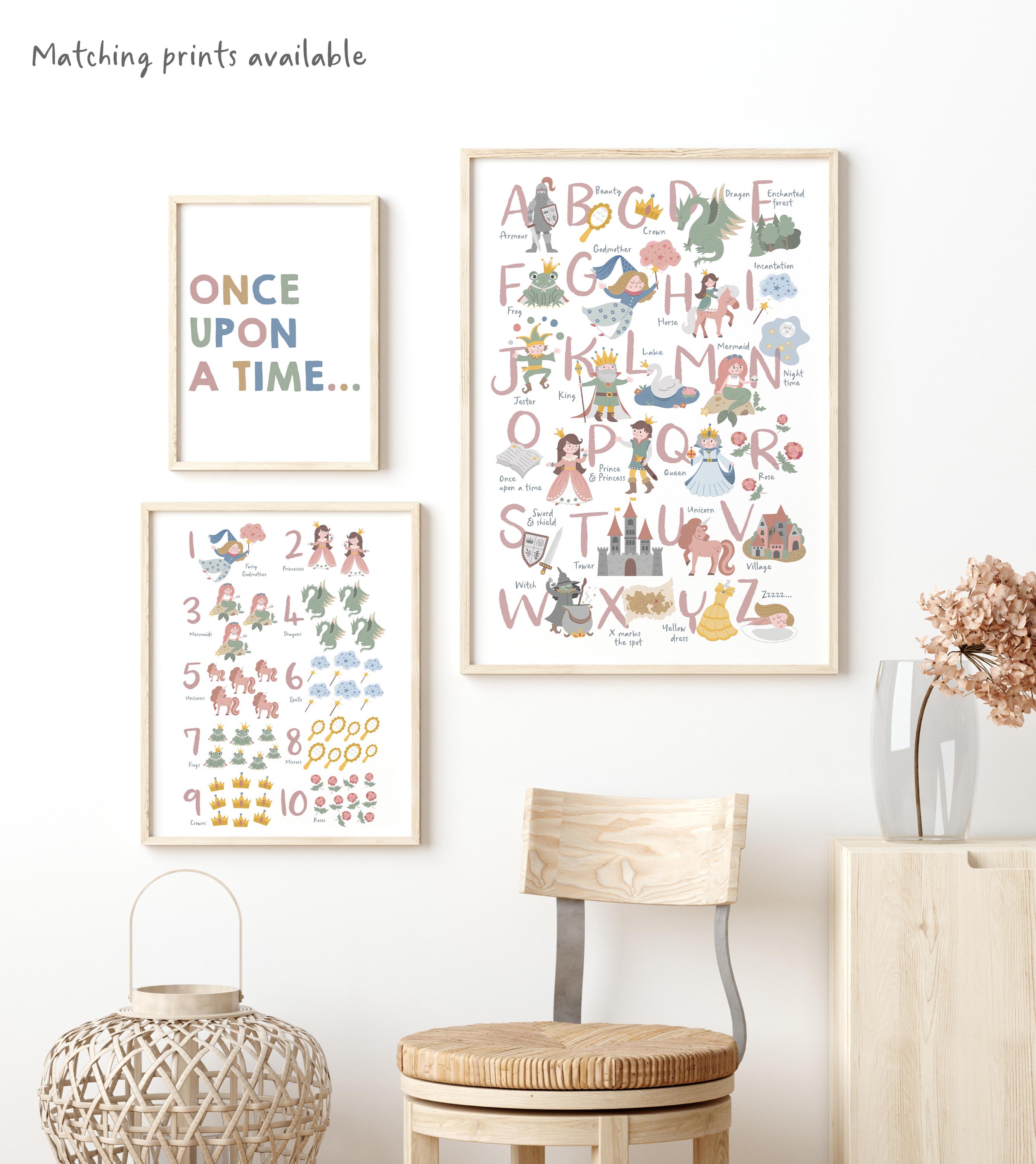 Fairy Tale Magical Alphabet, Fairytale ABC in Pink and Pastel Colors ...