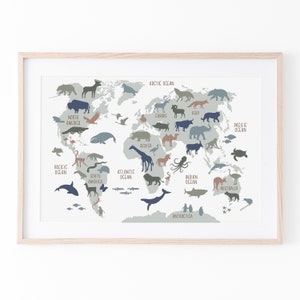 Weltkarte Wanddeko, Weltkarte Deko für Baby, Kinderzimmer Deko
