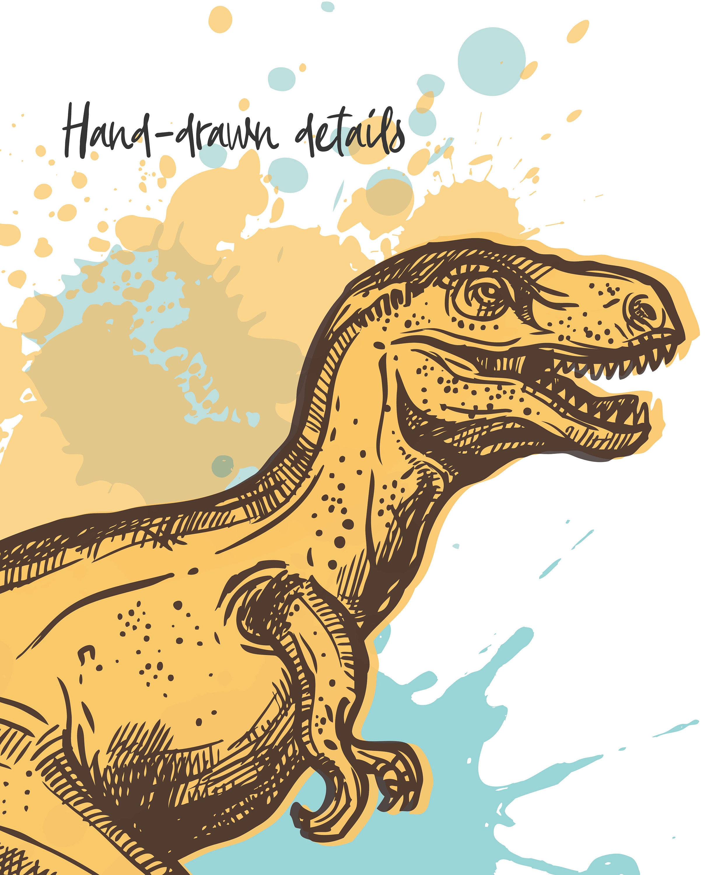 Dinosaur wall art Tyrannosaurus rex printable dinosaur | Etsy