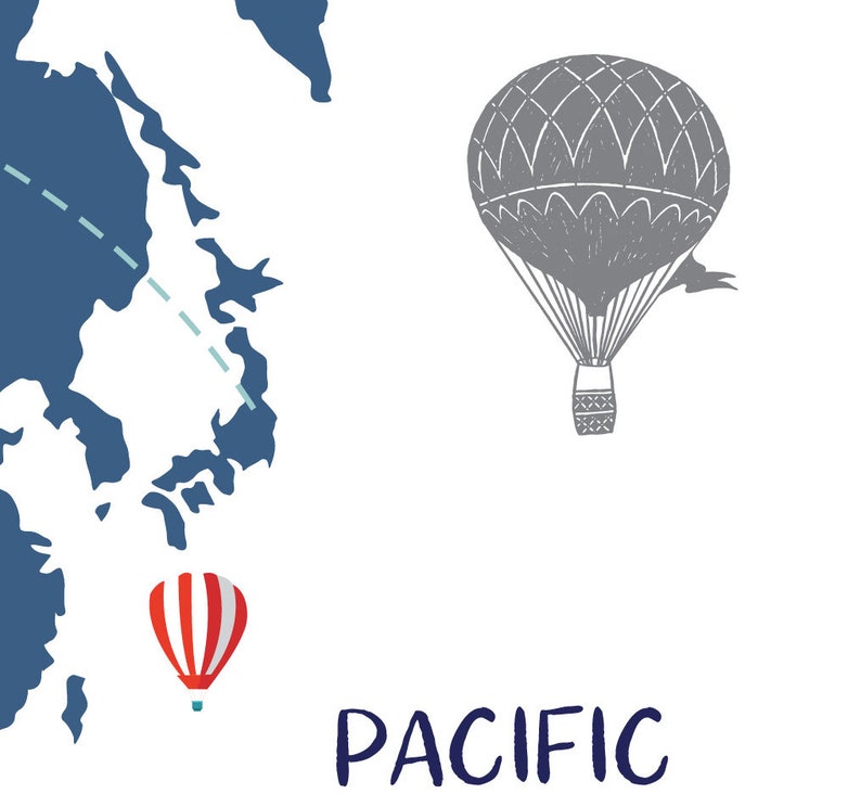 World map poster travel nursery decor world map wall art Etsy