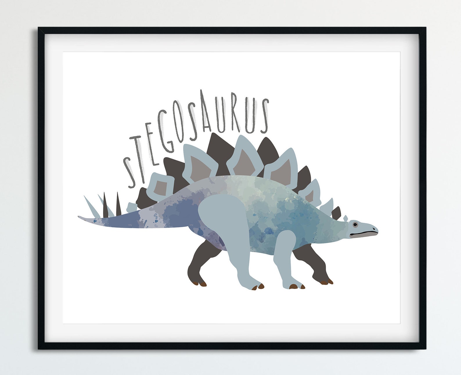 Set of 3 Dinosaur Nursery Prints, Dinosaur Wall Art, Watercolor ...