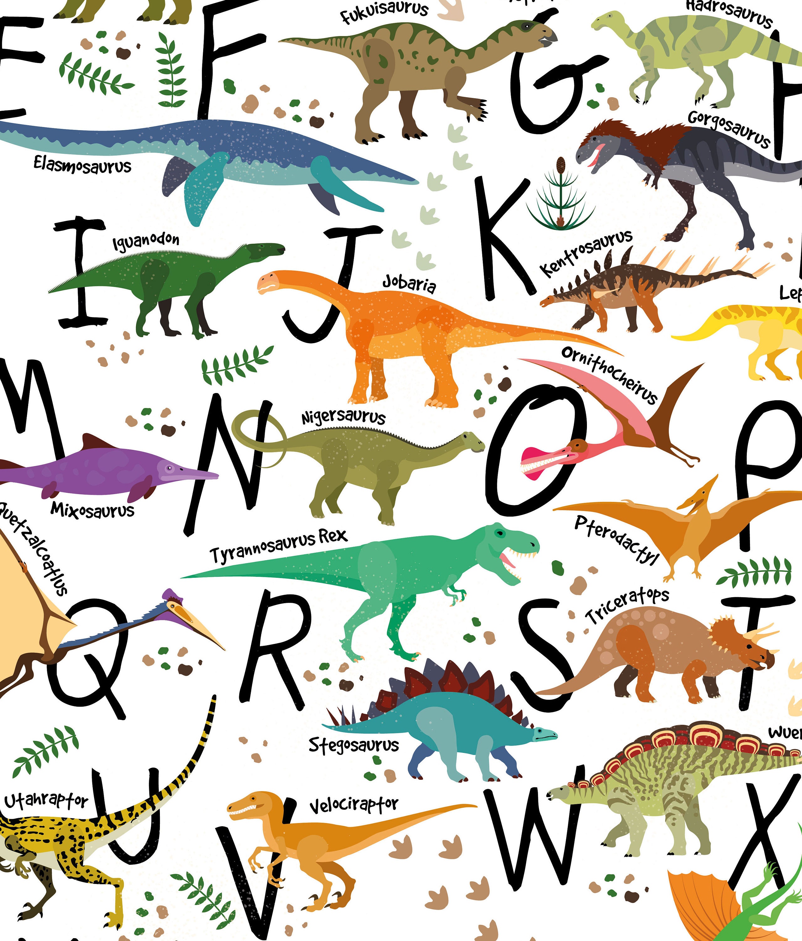 Kids Room Decor Dinosaur Kids Wall Art Printable Digital Etsy