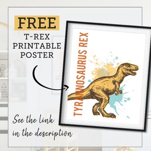Personalized dinosaur print, nursery wall art, dinosaur decor, custom gift, wall art, alphabet printable poster image 10