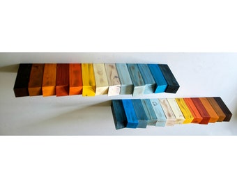 2 Floating Shelves, FREE SHIPPING, Painting Wood Wall Art, wood wall decor, wooden mosaic, abstract wood art, wall hanging