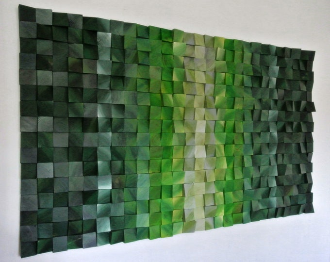Forest Scent, Large Wood Wall Art, wood wall decor, wooden mosaic, abstract wood art, wall hanging, 3d wall art, sound diffuser
