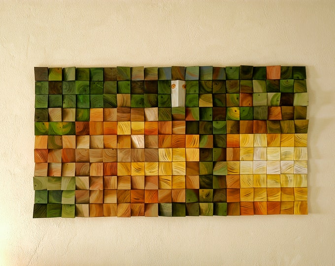 Owl tree, Large Wood Wall Art, unique design, wood wall decor, wooden mosaic, abstract wood art, wall hanging, 3d wall art