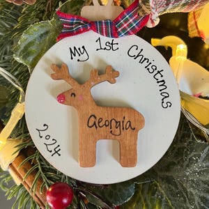 Baby&#39;s First Christmas Personalised Decoration