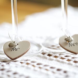 Personalised Wedding Favours | Wedding Meal Place Names | Hen Do Glass Charms