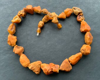 Old matte amber necklace,amber necklace,unpolished,amber,beads,milky,butterscotch,ambe necklace,raw,unpolished,unisex,amber,healing necklace