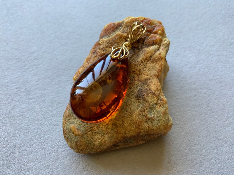 20*48mm,Baltic amber pendant,amber cognac pendant,amber,pendant,silver,gold,pendants,silver pendants,gem,Baltic cognac,drop,teardrop,
