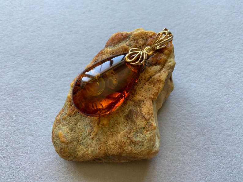 20*48mm,Baltic amber pendant,amber cognac pendant,amber,pendant,silver,gold,pendants,silver pendants,gem,Baltic cognac,drop,teardrop,