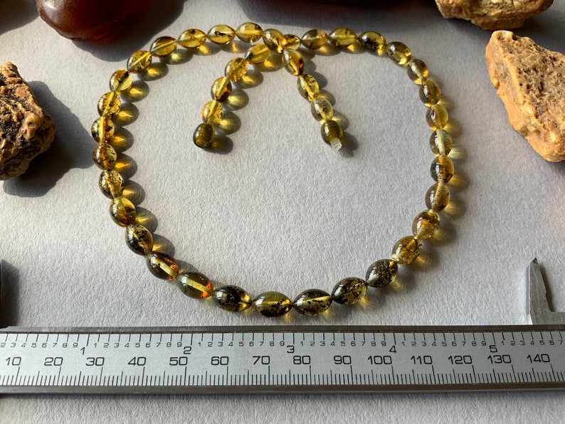 7*11mm,green amber necklace,amber olive necklace,amber necklace,amber,gems,olive,round,necklaces,necklace,amber,gems,big,gift,amber,necklace