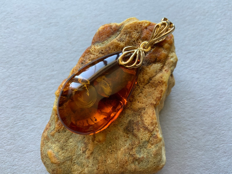 20*48mm,Baltic amber pendant,amber cognac pendant,amber,pendant,silver,gold,pendants,silver pendants,gem,Baltic cognac,drop,teardrop,