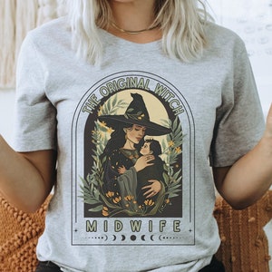 Witchy Midwife Tshirt, Celestial RN LPN OBGYN T-shirt, Doula Gift, Birth Worker Tee Shirt, New Nurse Grad Present, Labor and Delivery L&D