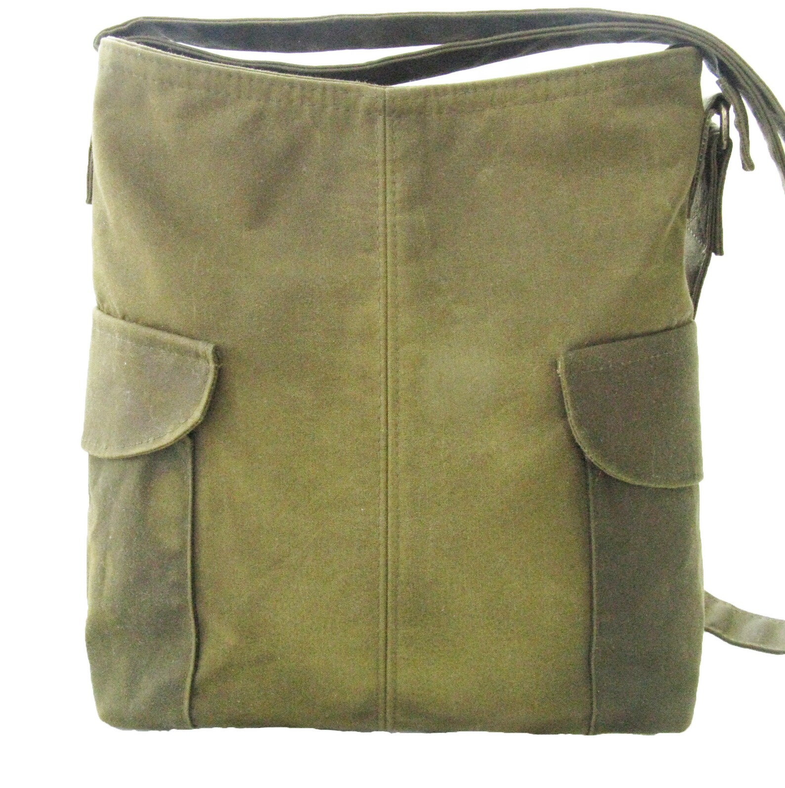 Aged Khaki Waxed Cotton Cross Body Bag/Shoulder Bag Etsy