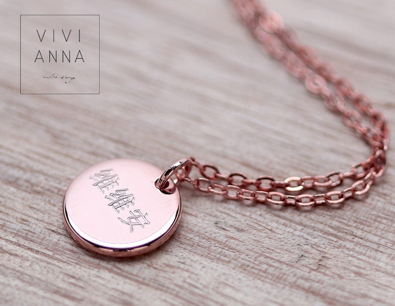 Chinese name-Ros\u00e9 gold necklace k362