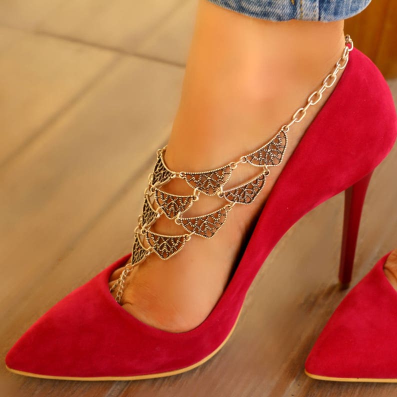 Anklet-Ankle-Foot Jewelry-Silver Anklet-Ankle Bracelet-Boho Anklet-Boho Bracelet-Barefoot Sandals-Beach Anklet-Foot Chain-Summer Jewelry