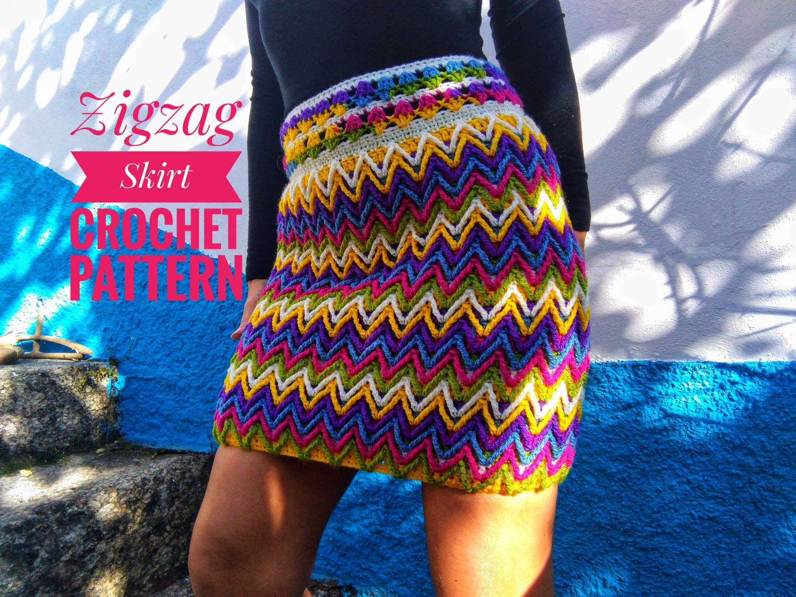 Crochet zig zag clearance skirt