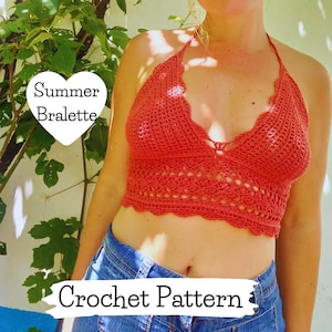 Summer Bralette | Crochet Pattern | PDF Digital Download File | Written and Photo Tutorial | Festival Top | Crochet Crop Top Pattern