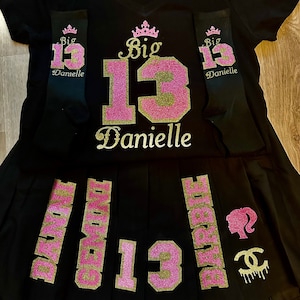 Custom birthday skirt set