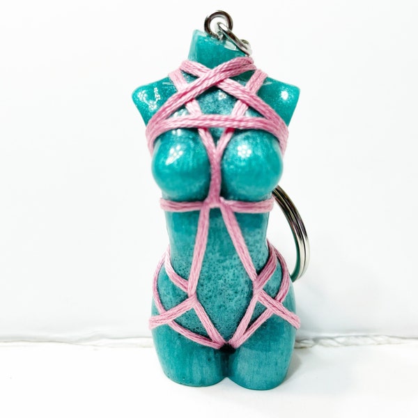 Adult Shibari Goddess Rope Bondage Kinky Fetish Rope Art Kinbaku Keychain, Munch Gifts, Rigger Gifts, Rope Bunny Gift, Alternative Lifestyle