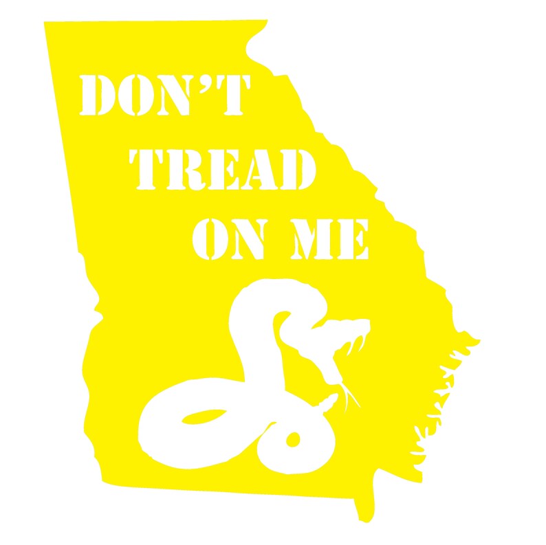 Georgia Don/'t Tread on me Vinyl Decal
