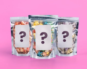 Rainbow gourmet popcorn, MYSTERY BOX SALE, limited availability