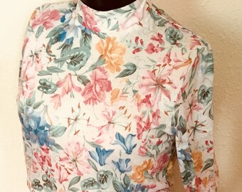 70’s Vintage Floral Cotton Dress